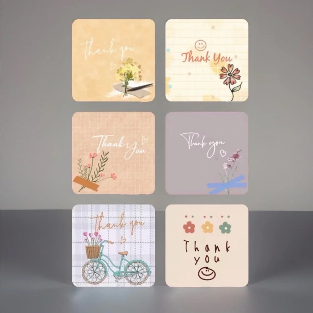 Thank You Design Stickers 100ct~(Boutique) ~NEW~ 1.18” square